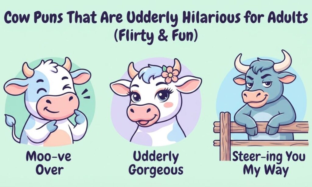 Cow Puns That Are Udderly Hilarious for Adults (Flirty & Fun)