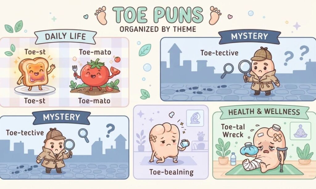 Toe Puns Organized by Theme
