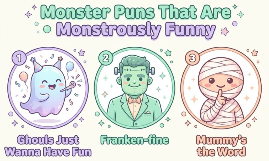 299+ Monster Puns That Are Monstrously Funny (Clever, Spooky & Hilarious)
