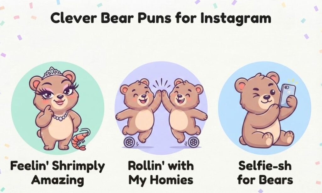 Clever Bear Puns for Instagram