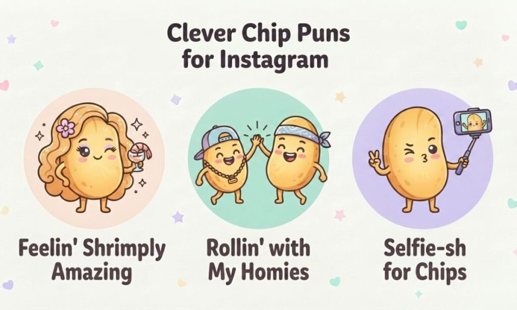 Clever Chip Puns for Instagram