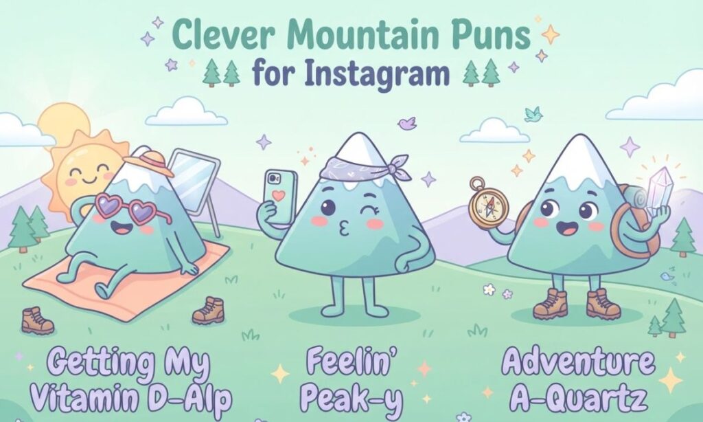 Clever Mountain Puns for Instagram
