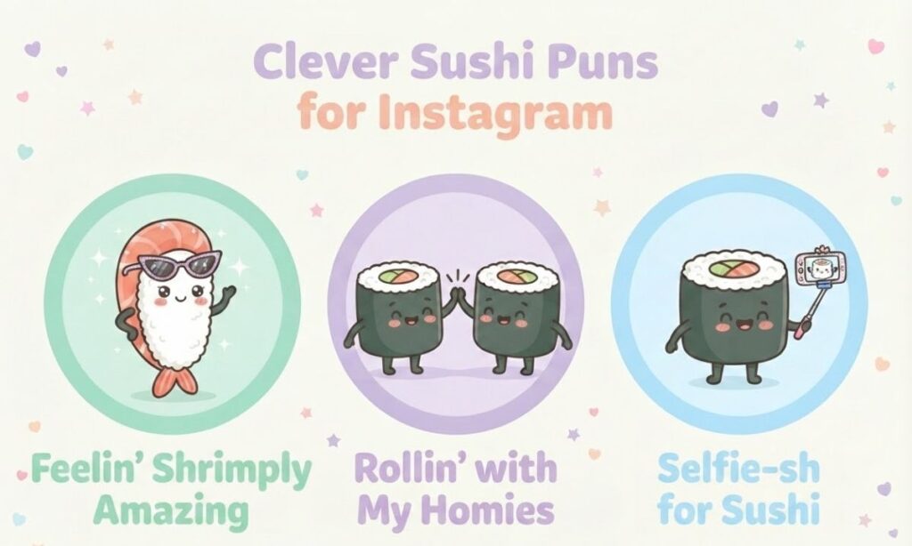 Clever Sushi Puns for Instagram