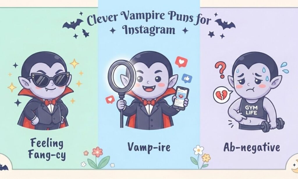Clever Vampire Puns for Instagram