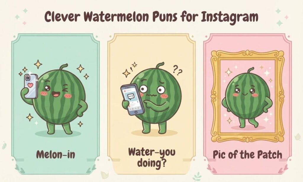Clever Watermelon Puns for Instagram