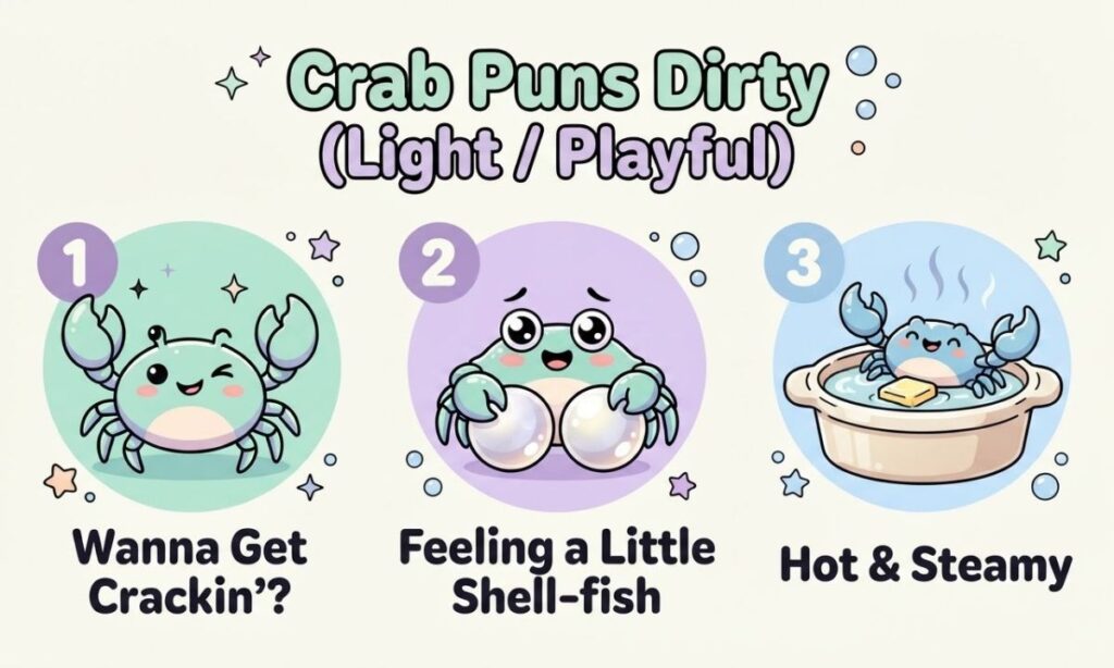 Crab Puns Dirty (Light Playful)