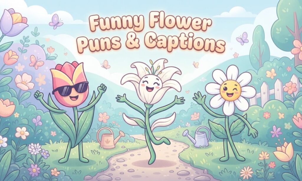 Funny Flower Puns Captions