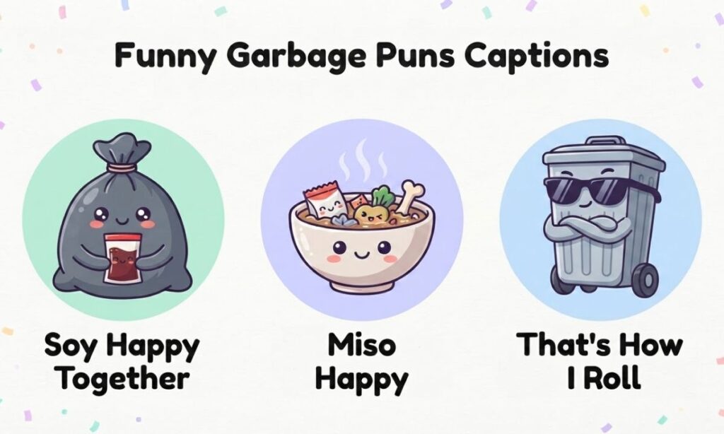 Funny Garbage Puns Captions