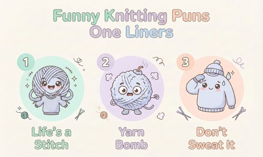 Funny Knitting Puns One Liners