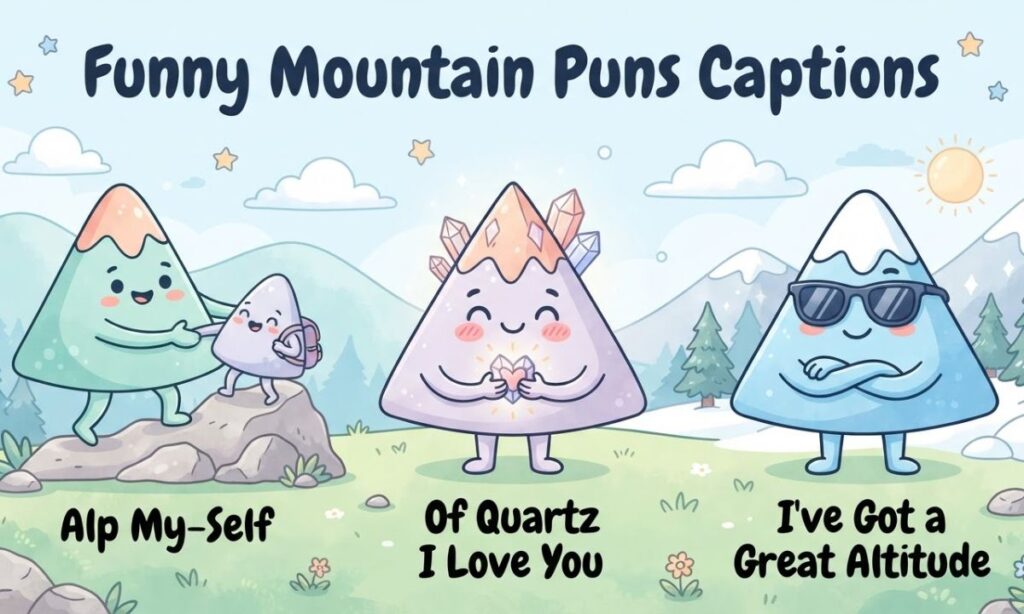 Funny Mountain Puns Captions