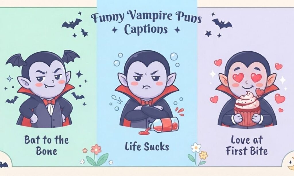 Funny Vampire Puns Captions