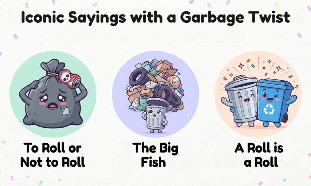 Iconic Sayings with a Garbage Twist