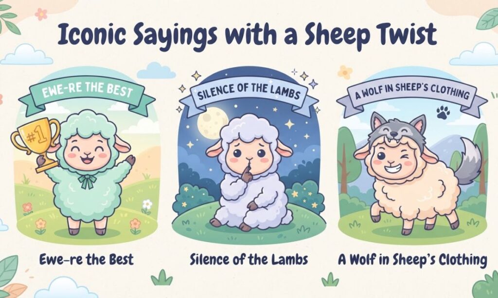 Iconic Sayings with a Sheep Twist