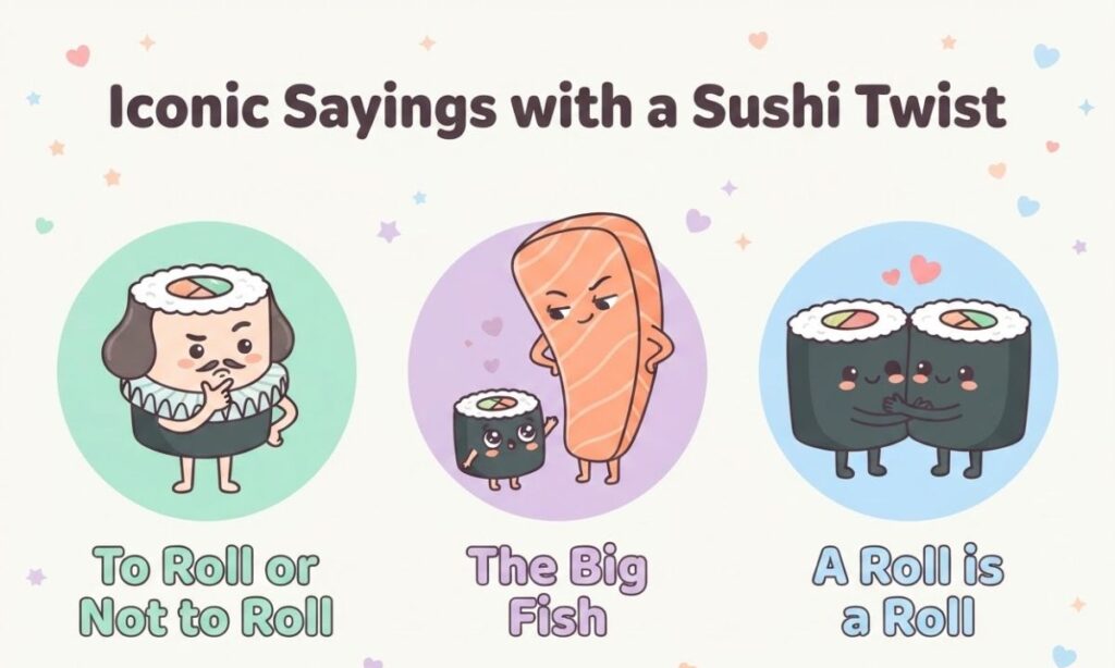 Iconic Sayings with a Sushi Twist