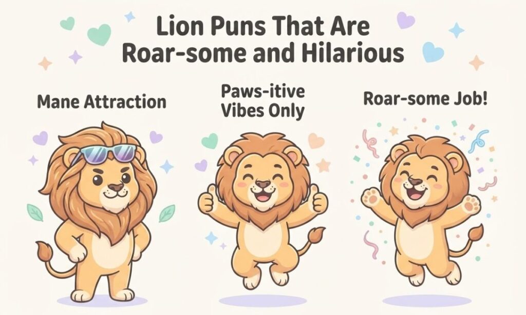 299+ Lion Puns That Are Roar-some and Hilarious (Funny, Clever & Wild) 