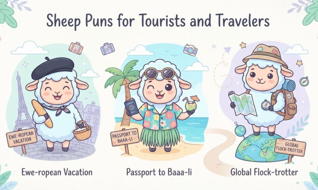 Sheep Puns for Tourists and Travelers