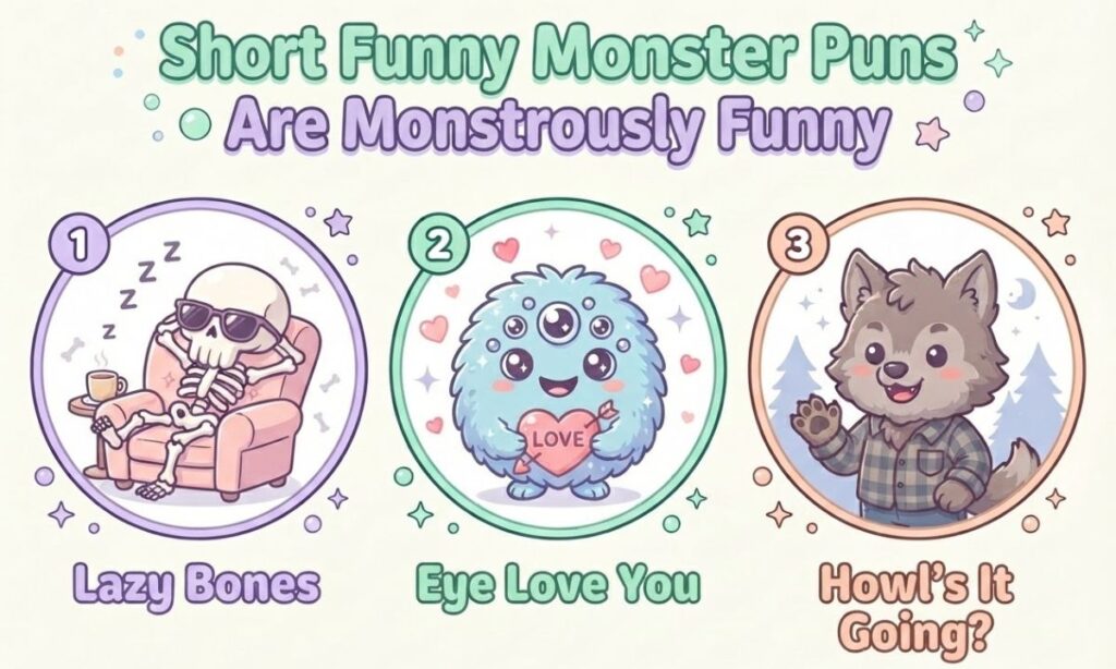 Short Funny Monster Puns