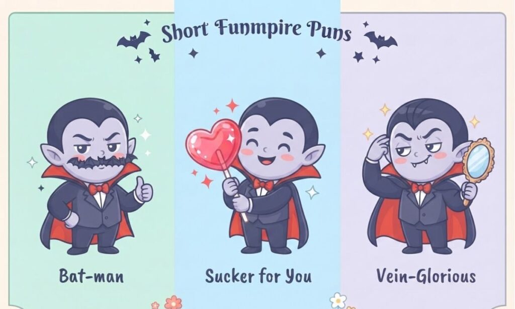 Short Funny Vampire Puns