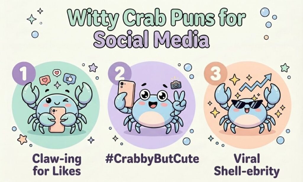 Witty Crab Puns for Social Media (1)