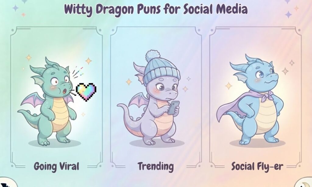 Witty Dragon Puns for Social Media