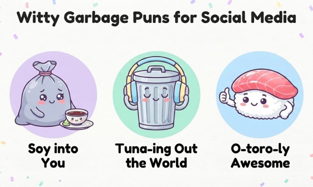 Witty Garbage Puns for Social Media