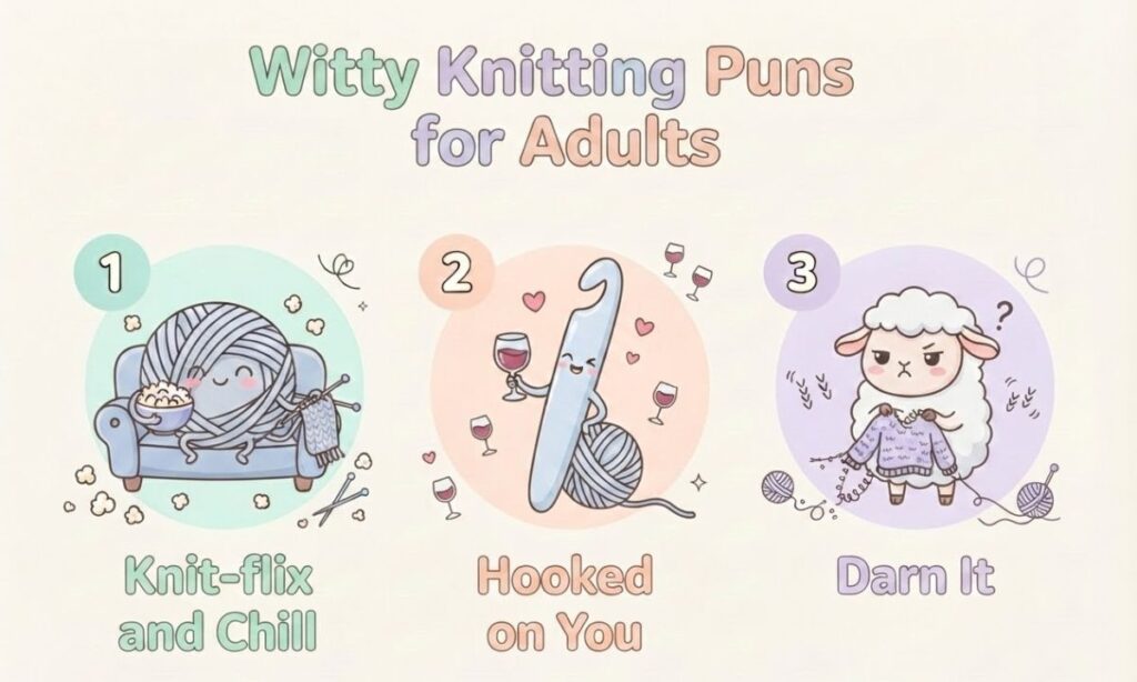 Witty Knitting Puns for Adults