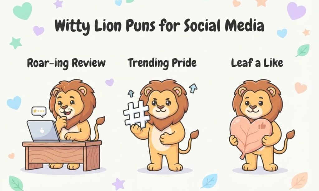 Witty Lion Puns for Social Media