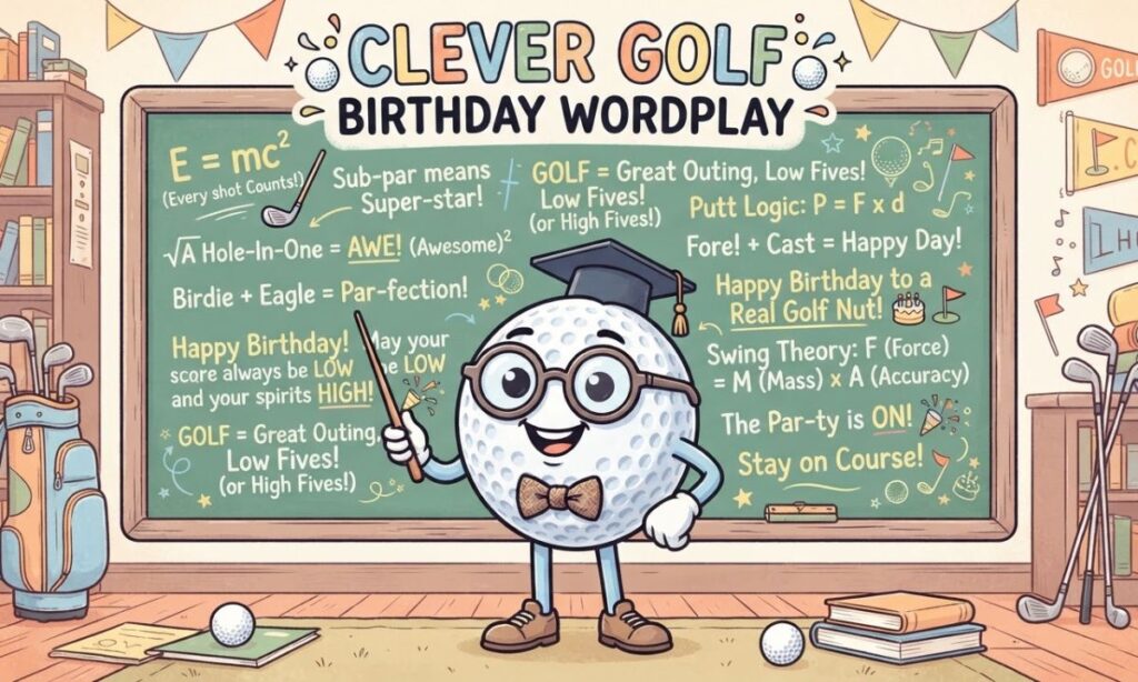 Clever Golf Birthday Wordplay
