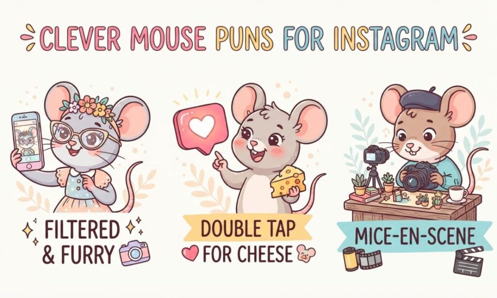 Clever Mouse Puns for Instagram