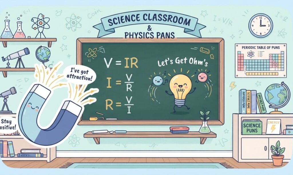 Science Classroom and Physics Friendly Puns
