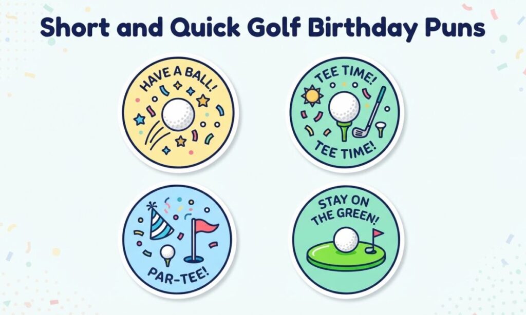 Short and Quick Golf Birthday Puns