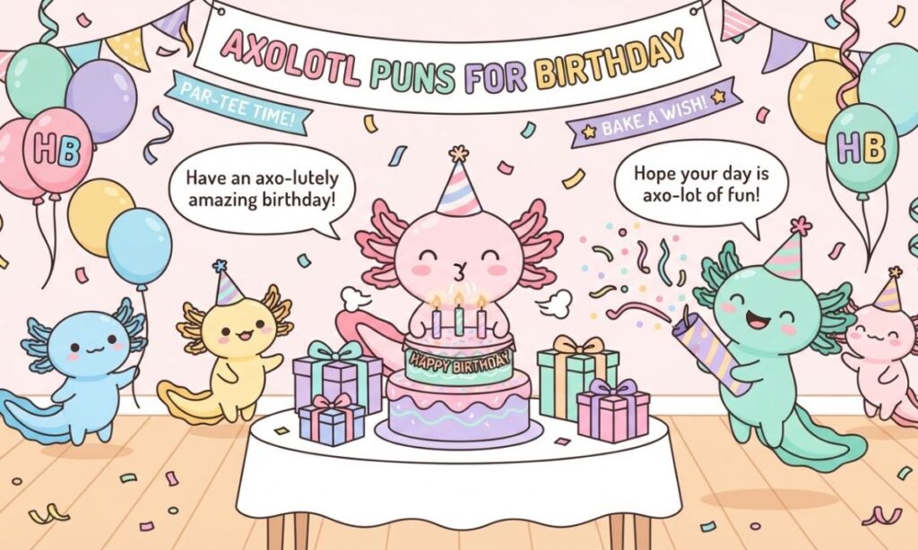 Axolotl Puns birh