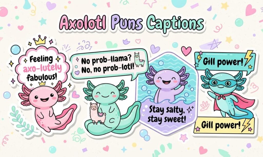 Axolotl Puns caption