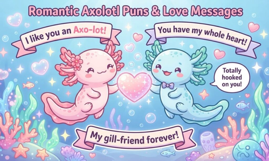 Axolotl Puns romantic