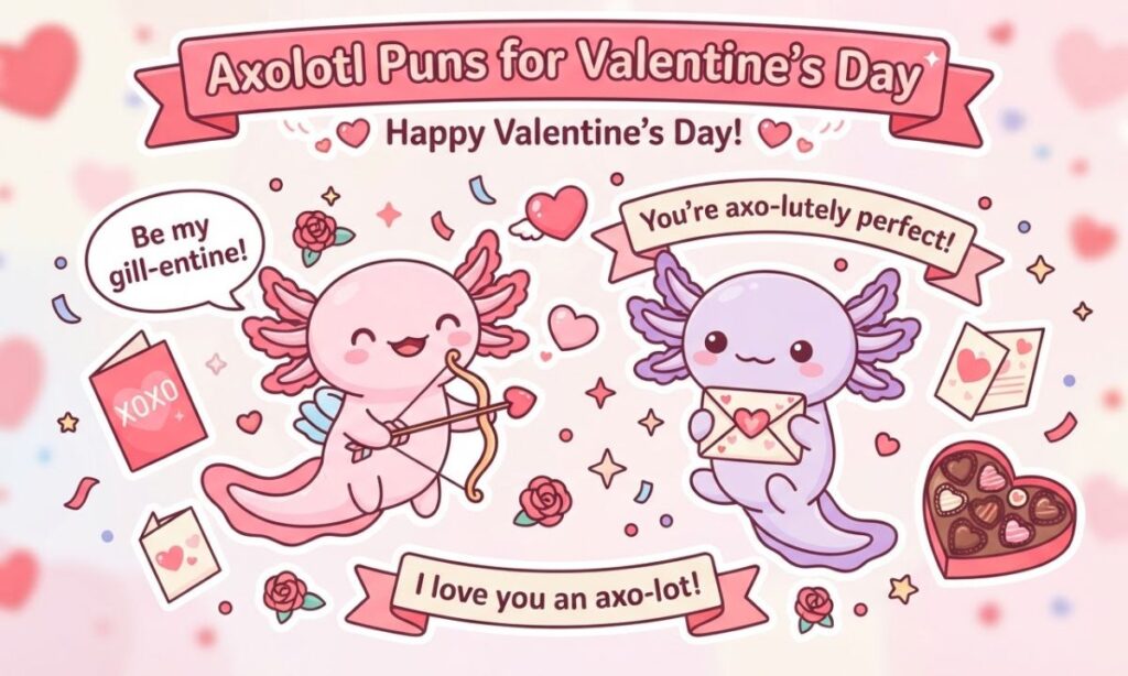 Axolotl Puns valentine